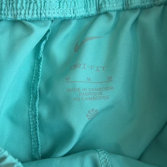 Nike Aqua and Orange DriFit Shorts - Picture 3 of 5